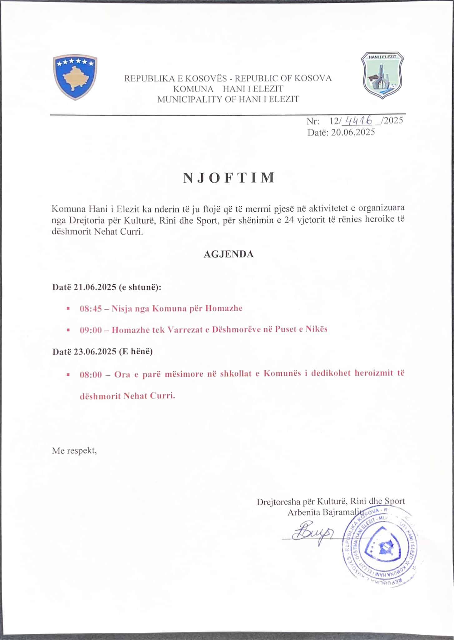 Njoftim