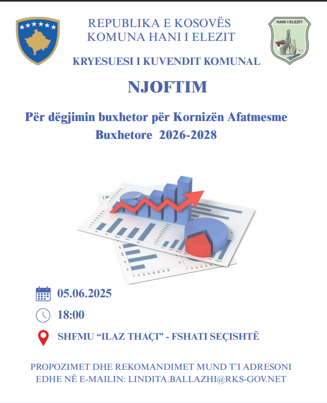 Dëgjimi i parë buxhetor i organizuar nga Kryesuesi i Kuvendit