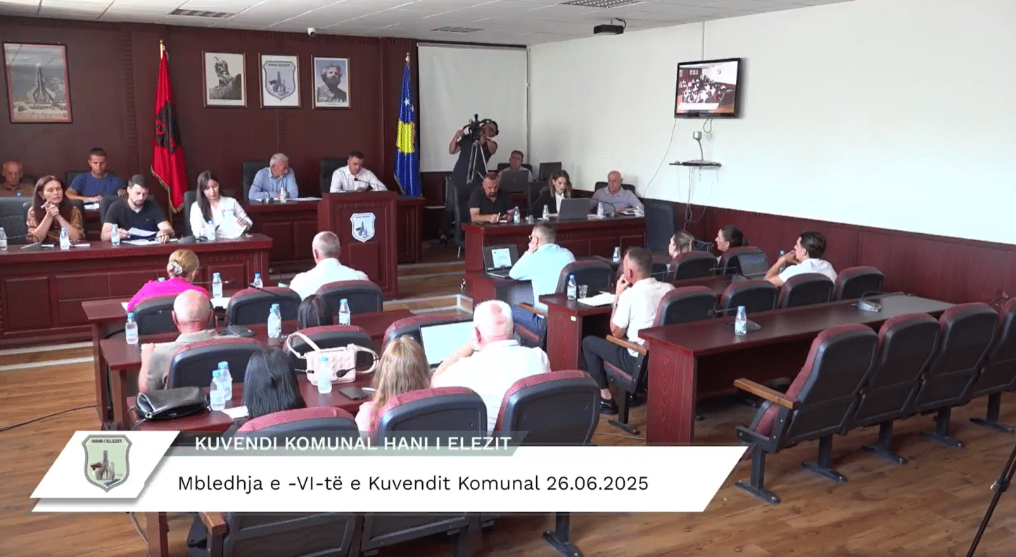 Kuvendi i Komunës i Hanit të Elezit mbanë mbledhjen e gjashtë të rregullt për vitin 2025