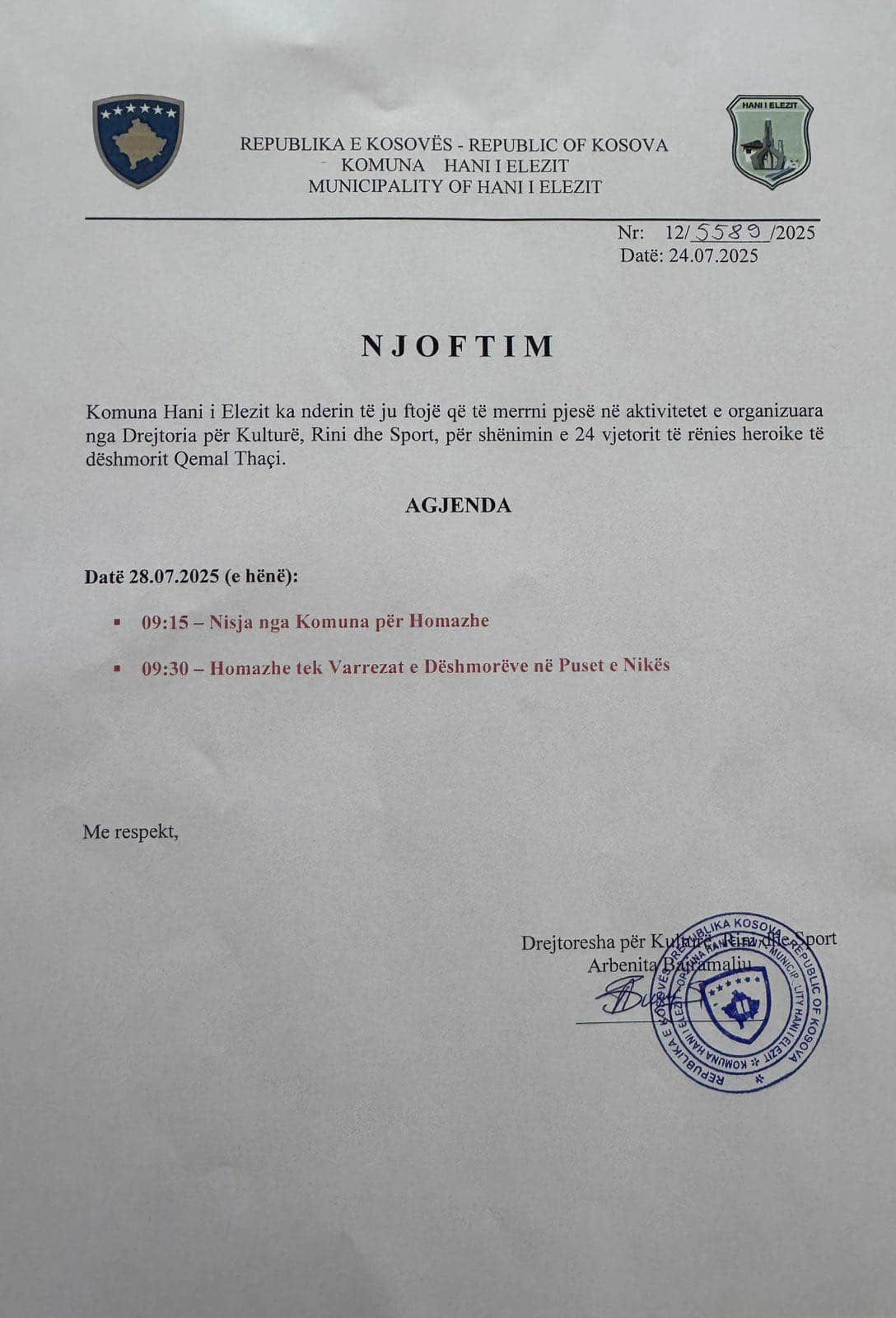 Njoftim!