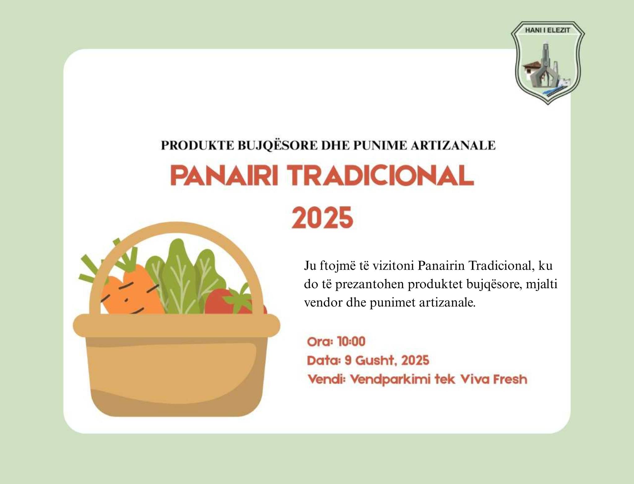 Panairi Tradicional 2025 – Hani i Elezit