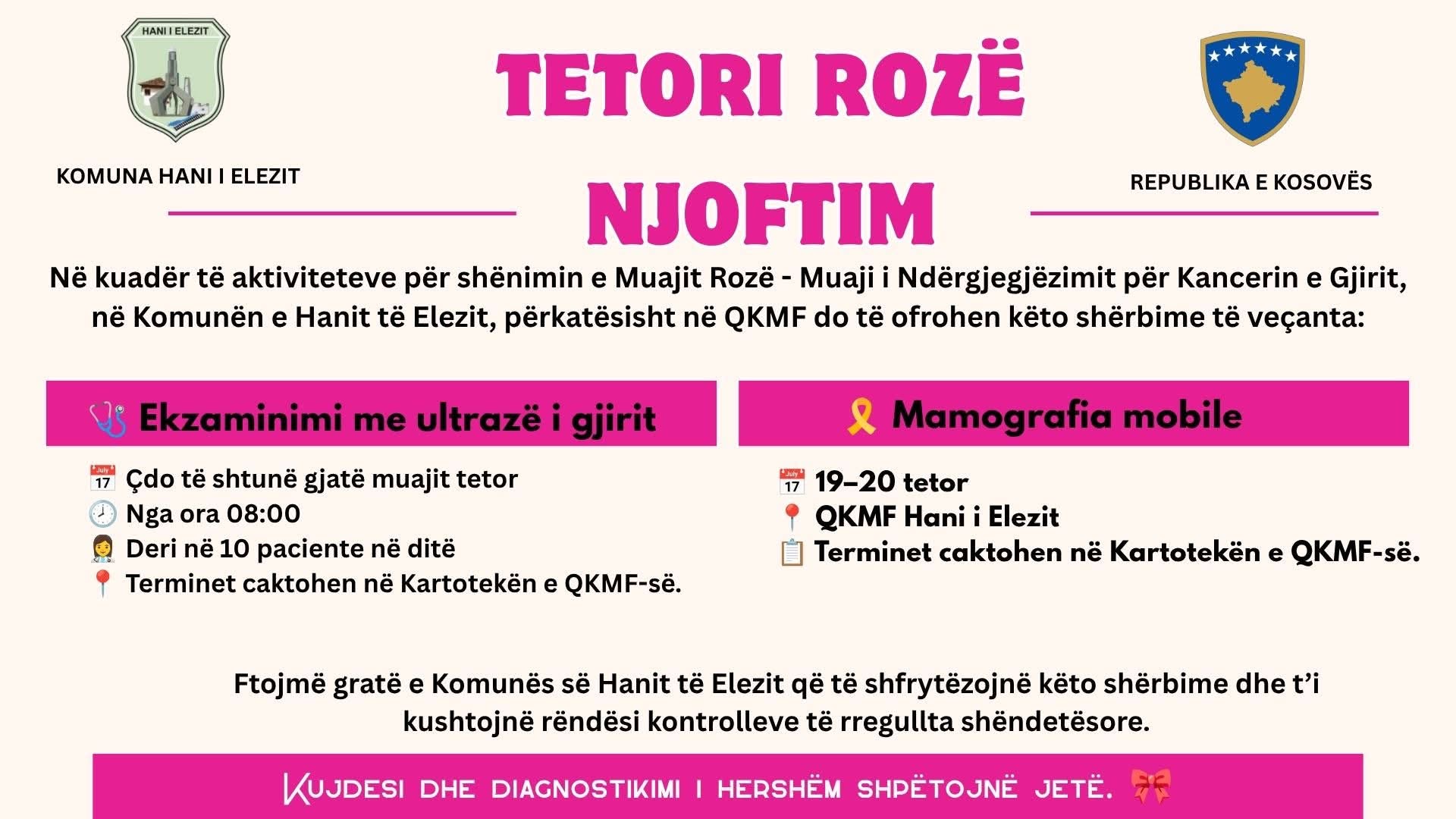 TETORI ROZË-NJOFTIM